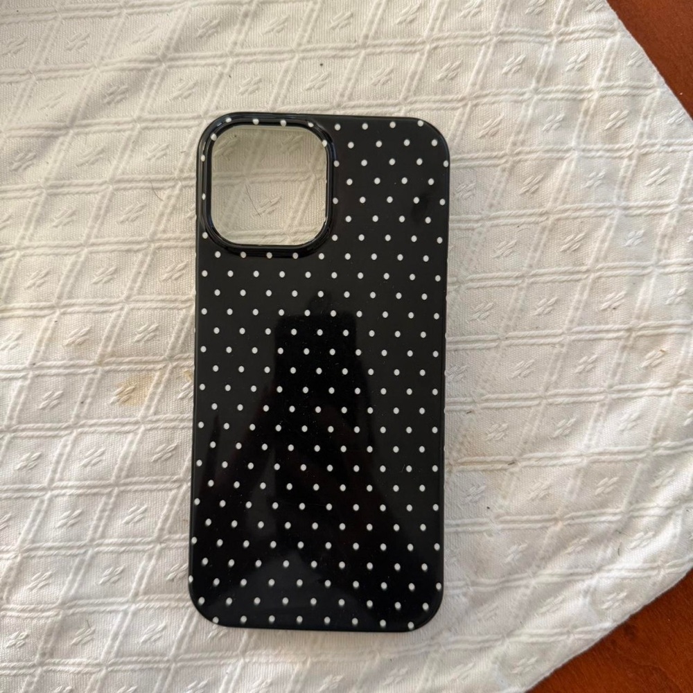 Apple Black Case with White Dots